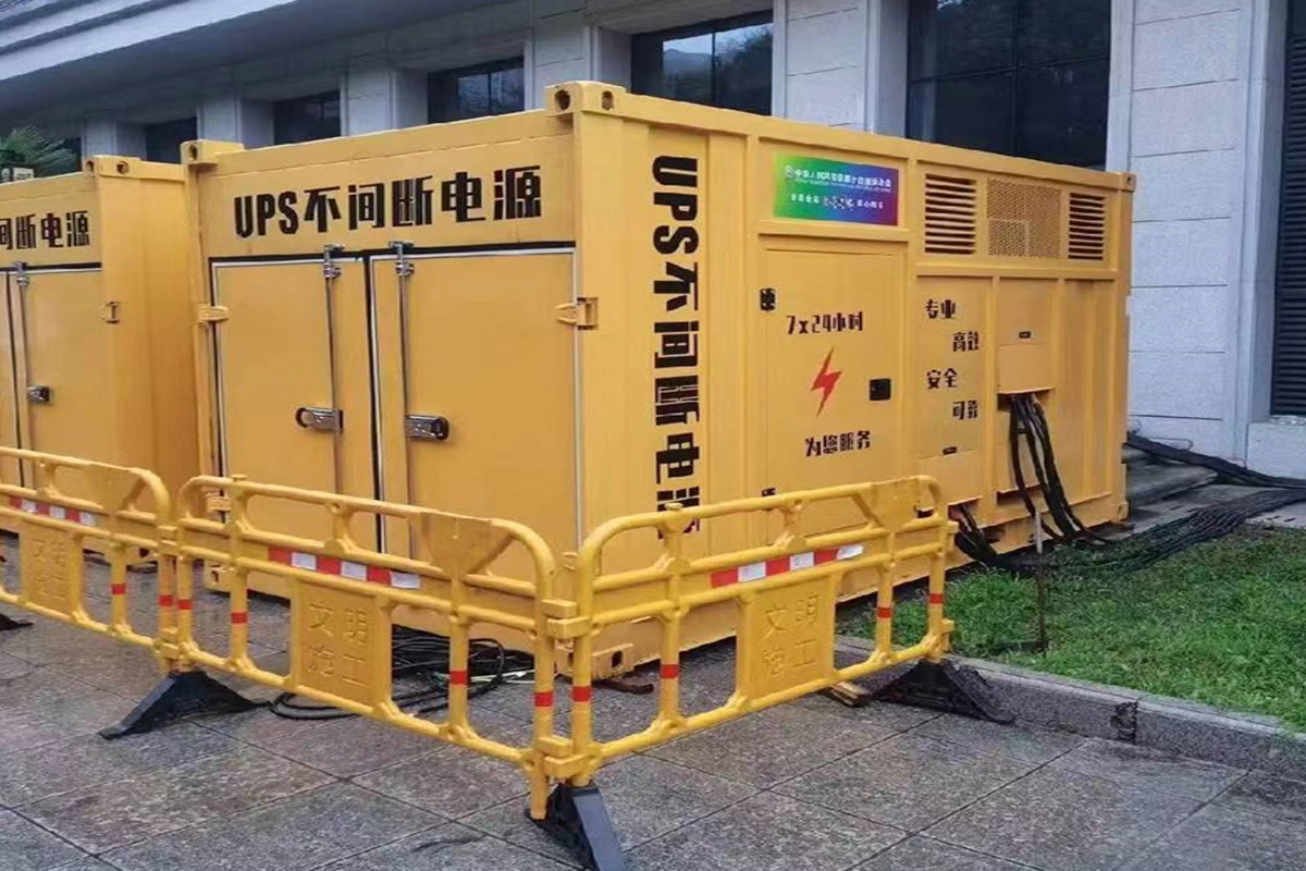 三江发电机租赁施工现场